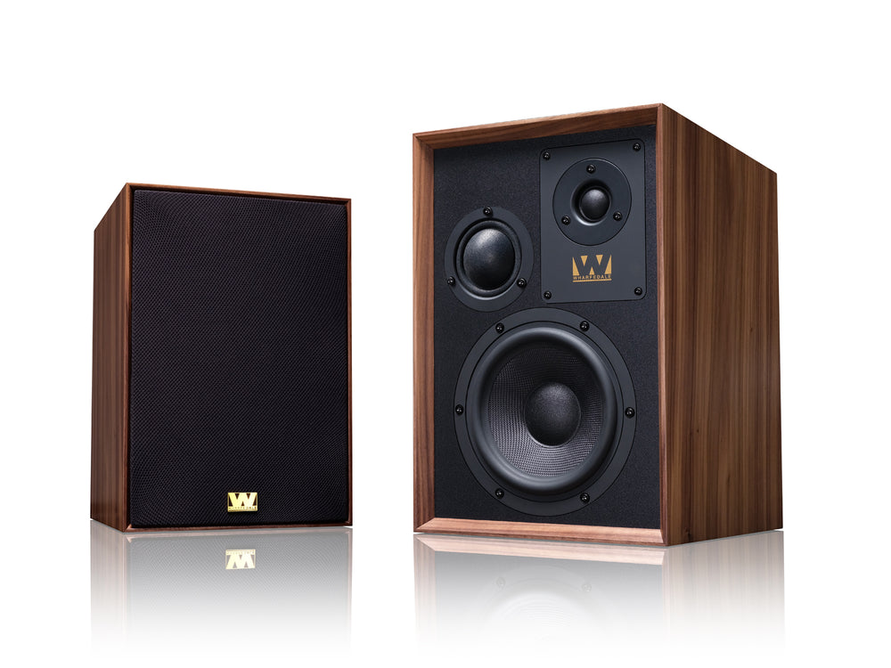 Wharfedale SUPER DENTON: пара в отделке орех, с решёткой и без неё
